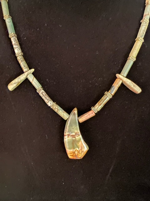 Incredible Red Creek Jasper Pendant Necklace
