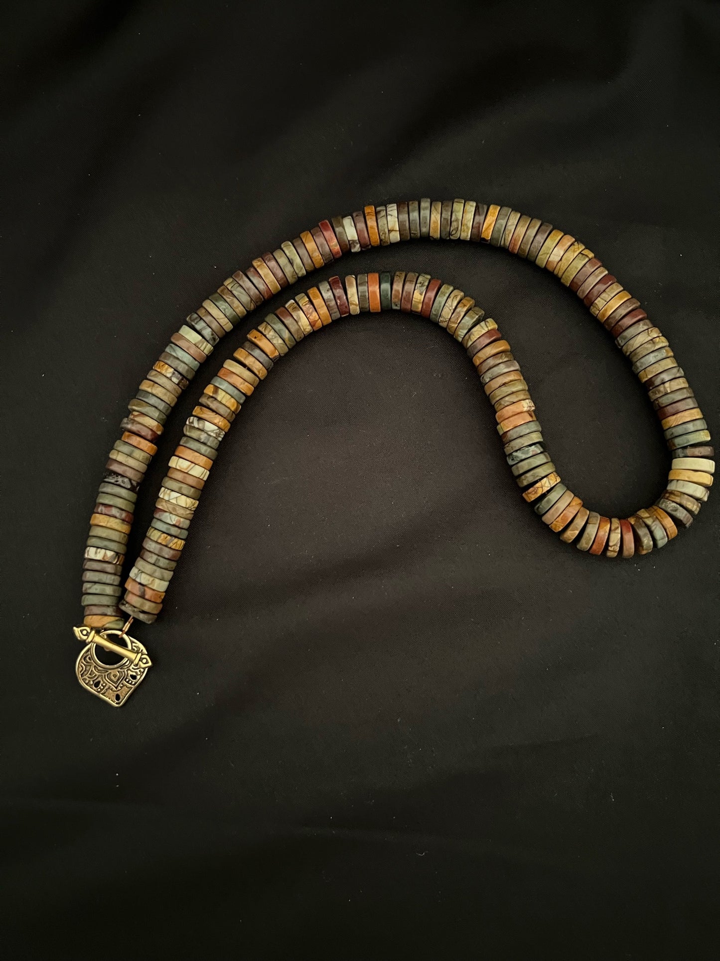 Powerful Red Creek Jasper Feminine Warrior Necklace